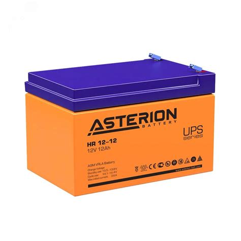 Аккумуляторная батарея 12В 12Ач артикул ASTERION HR 12-12 ASTERION ...