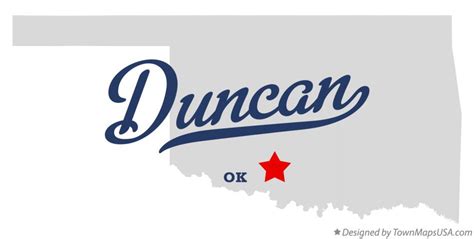 Map of Duncan, OK, Oklahoma