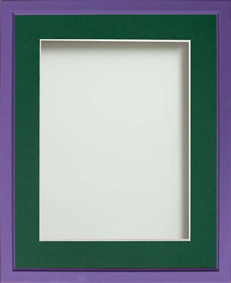 Drayton Purple X Frame With Bottle Green Mount Cut For Image Size X