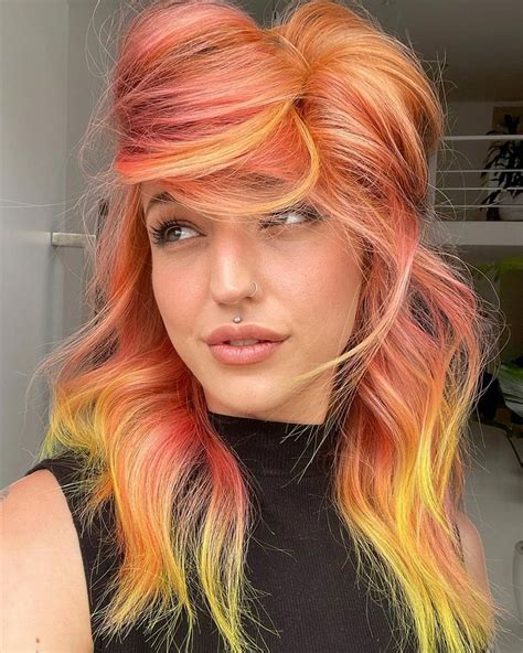 Pastel Orange Ombre Hair