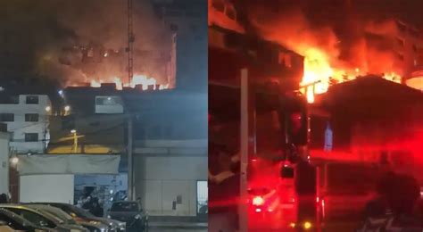 Rímac Incendio de grandes proporciones consume 6 viviendas y amenaza