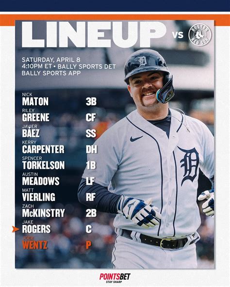 Detroit Tigers On Twitter Updated Lineup Lf Akil Baddoo Cf Riley