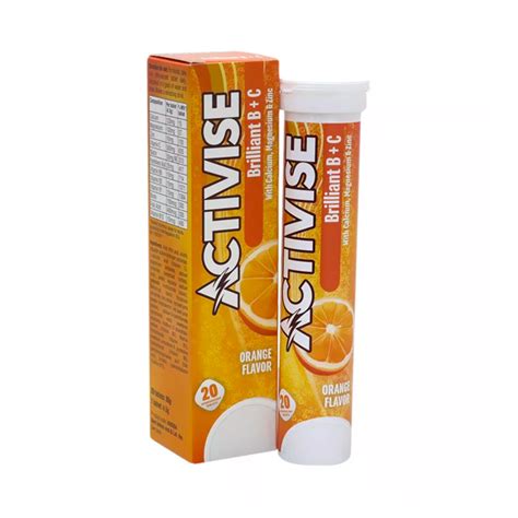 Brilliant B Vitamin C Tablet S Orange Flavor Activise