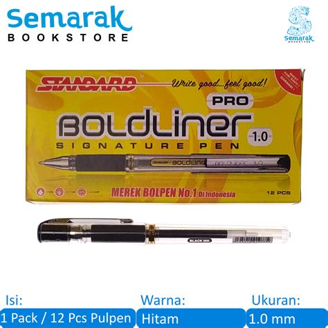 Standard Boldliner Pro Signature Pen Pulpen Gel Tanda Tangan Tebal 1 0