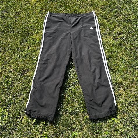 Adidas Black Track Pants Men’s L Inside Has A Mesh Depop