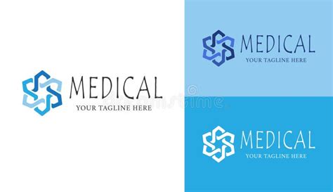 Modern Healthcare Medical Logo Flat Vector Blue Medical Logo Design