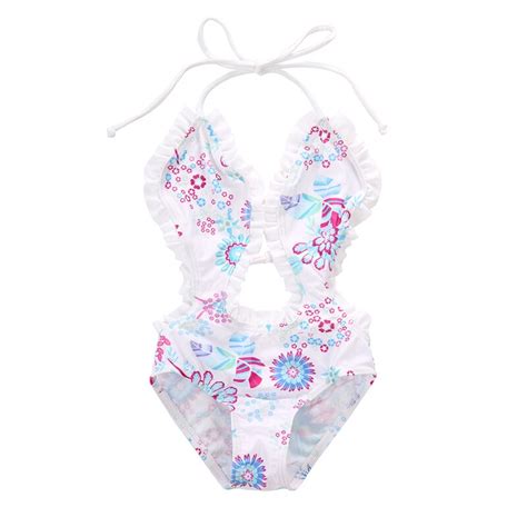 Bikini con estampado de flores para niñas traje d Grandado