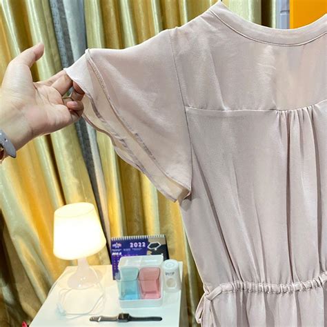 Hnm Midi Dress Pink Nude Fesyen Wanita Pakaian Wanita Gaun Rok Di