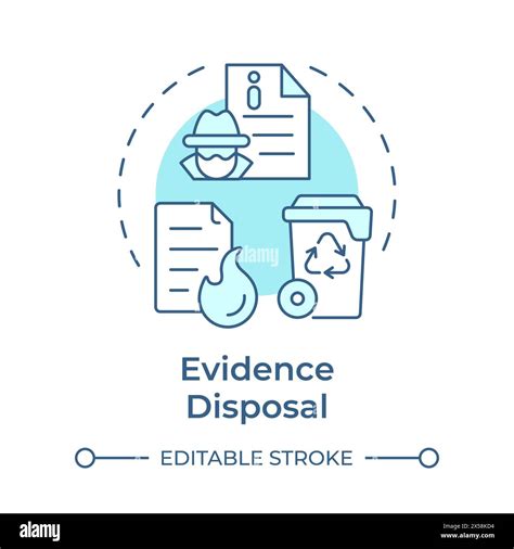 Evidence Disposal Soft Blue Concept Icon Stock Vector Image And Art Alamy