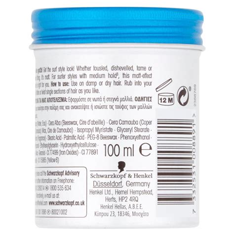 Schwarzkopf Got Be Beach Matt Paste Ml Wilko