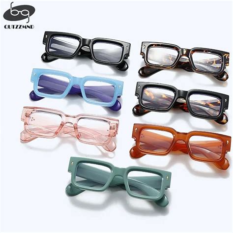 Rectangle Anti Uv Blue Rays Glasses Square Eyewear Ladies Optical Glasses Pc Frame Female