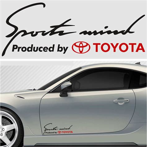 Sports Mind Produced By TOYOTA 4 Decal Sticker Graphics Camry Avensis