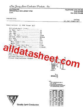 2N5986 Datasheet PDF New Jersey Semi Conductor Products Inc