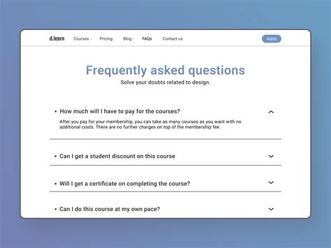 FAQ page design by Akansha Soni on Dribbble