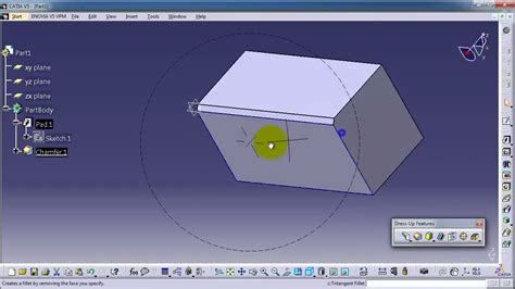 48 CATIA Beginner Tutorial Chamfer YouTube