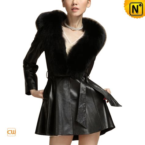 Women Slim Fit Sheepskin Leather Coat Cwmalls