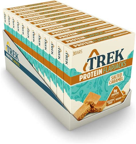 Trek High Protein Flapjack Salted Caramel Gluten Free Plant Based