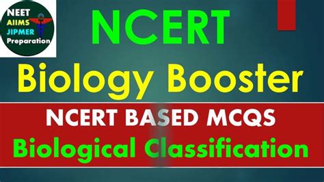 Ncert Biology Booster Biological Classification Ncert Based Mcqs For