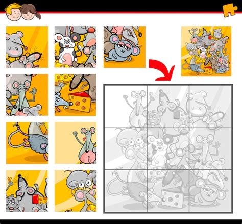 Premium Vector | Jigsaw puzzle activity