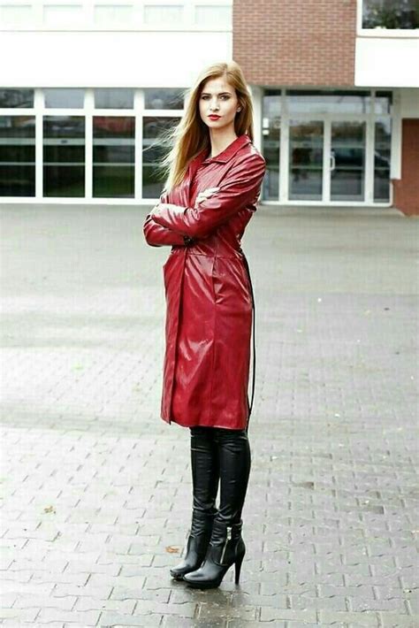 Lederlady Long Leather Coat Leather Coat Trench Coats Women