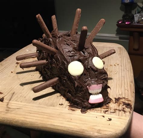 Me And My Brother Tried To Make That Cursed Hedgehog Cake Today R