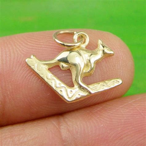 Australian Icon Aussie Kangaroo And Boomerang Pendant Charm Etsy