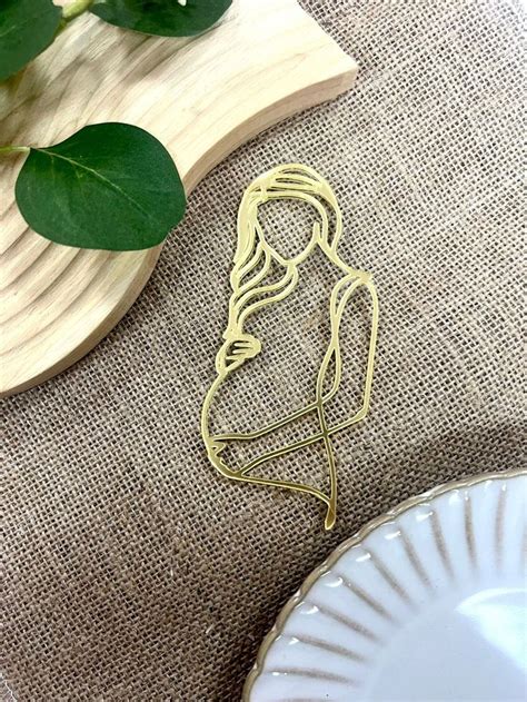 Pregnant Woman With Long Hair Silhouette Cake Topper Etsy In