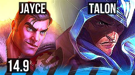 Jayce Vs Talon Mid Winrate Solo Kills Godlike Br