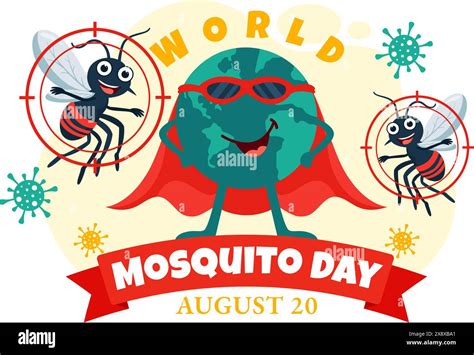 World Mosquito Day Vector Illustration On August 20th Featuring A Midge