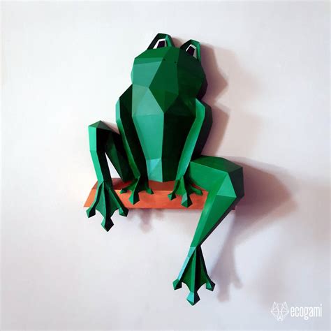 Frog papercraft template