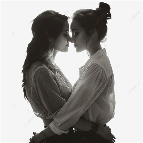 Romantic Lesbian Couple In Artistic Shot Love Romance Lesbian PNG Transparent Image And