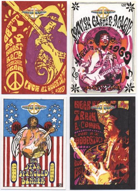 Jimi Hendrix Woodstock Poster