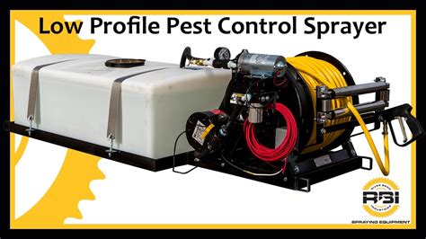 Pest Control Sprayer 50 Gallon Low Profile 300 Hose Electric Reel River Bend