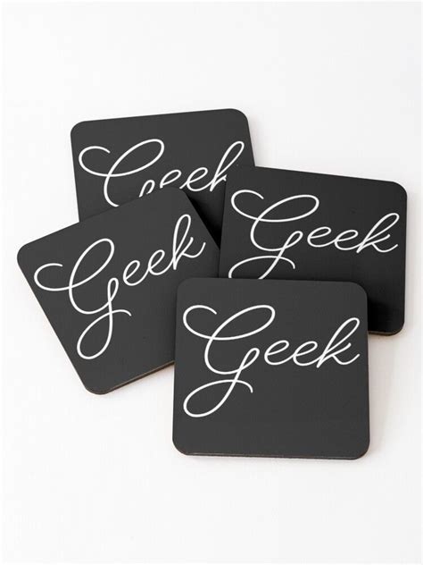 Geek Coasters Set Of 4 By Tonystuff Geek Stuff Coasters Coaster Set