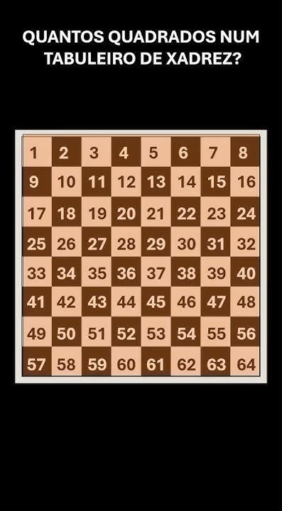 Quantos Quadrados Tem Em Um Tabuleiro De Xadrez - Quantos quadrados existem num tabuleiro de xadrez? - YouTube