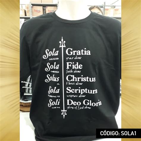 Camiseta Solas Da Reforma Protestante Pronta Entrega Moda Gospel