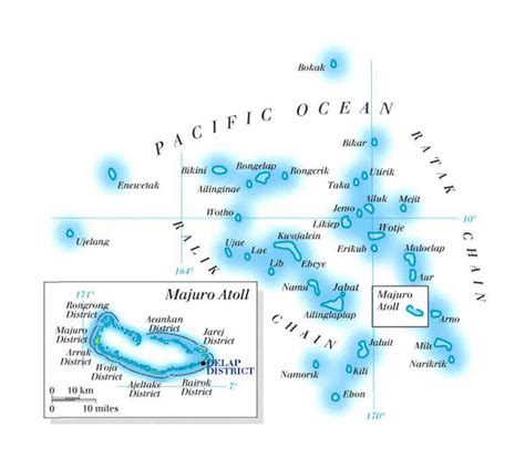 Physical map of Marshall Islands. Marshall Islands physical map ...