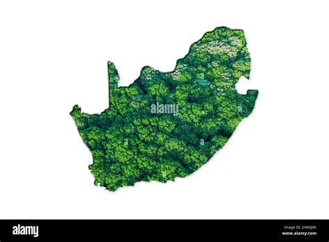 Green Forest Map of South Africa, on white background Stock Photo - Alamy