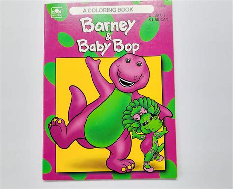 Barney And Baby Bop Coloring Book 1993 Vintage 90s Ph