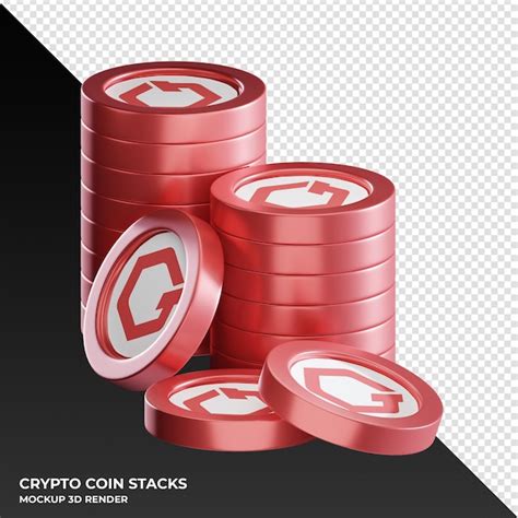 Premium Psd Gatetoken Gt Coin Stacks Cryptocurrency D Render