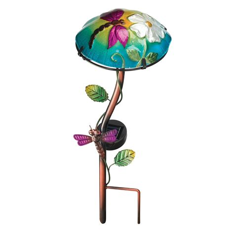 Solar Light Mushroom Garden Stake Dragonfly Mommas Home Store