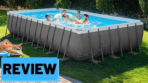 Intex 24ft X 12ft X 52in Ultra Frame Rectangular Pool Review YouTube