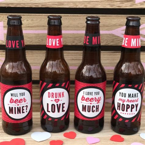 Valentine Beer Labels For Him Etsy