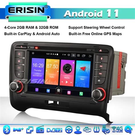 32GO CARPLAY ANDROID 11 Autoradio For Audi TT MK2 DAB GPS WiFi OBD BT