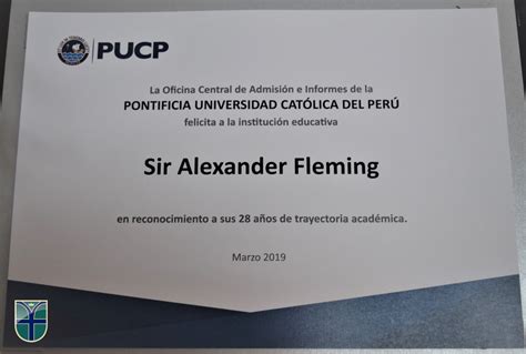 Reconocimiento a nuestros 28 años de trayectoria académica Fleming