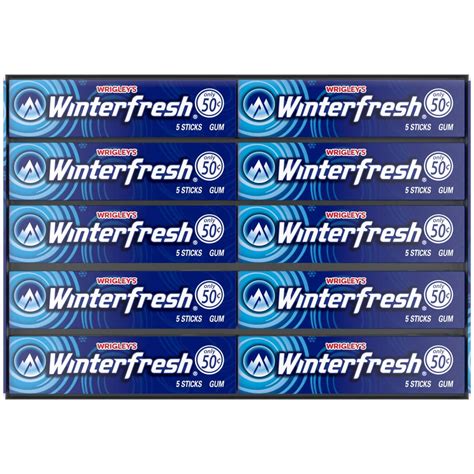 Winterfresh Wrigley's Chewing Gum Bulk Pack, 5 Sticks Per Pack (Pack of ...