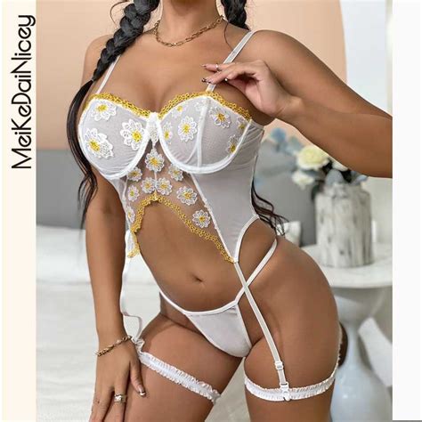 Jual Preorder Pakaian Dalam Renda Sulaman Bunga Set Wanita G String