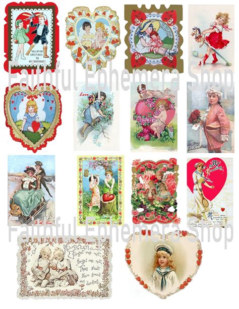 Vintage Valentine Cards, Printable Vintage Valentine, Printable Love ...