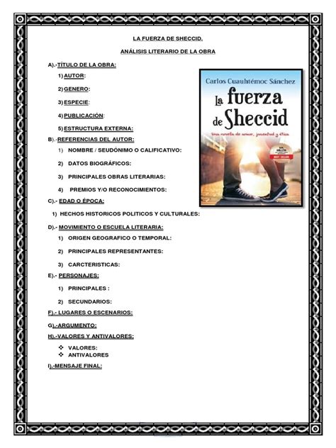 01 Analisis De La Obra Fuerza De Sheccid Y Tuz Zonas Erroneas 1 Pdf