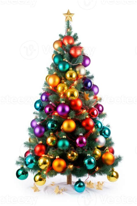 Photo of Christmas Tree with isolated white background 34477928 Stock ...